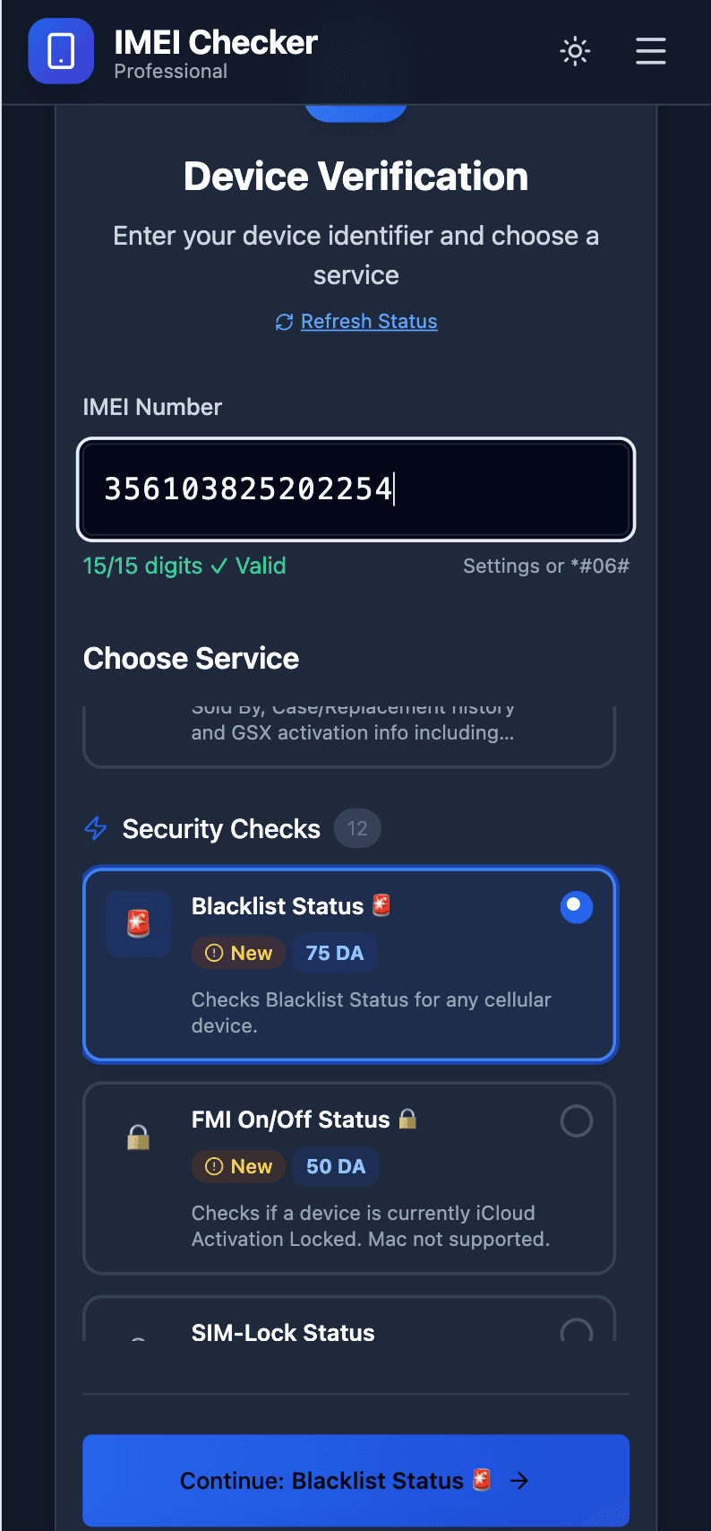 IMEI Checker - Enterprise Verification Tool - Screenshot 3