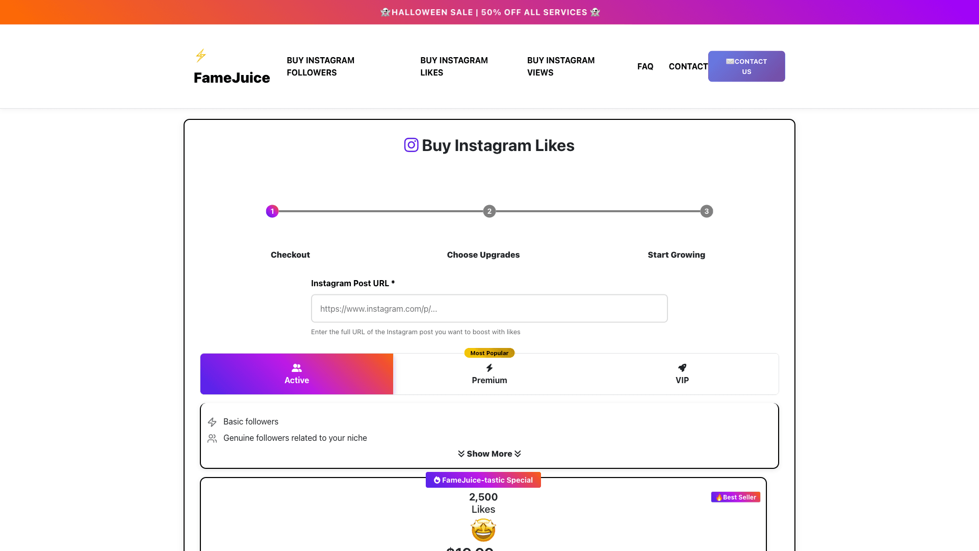 Instagram Likes Page